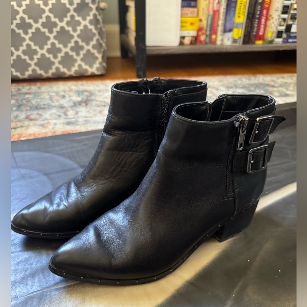 Leather ankle boots